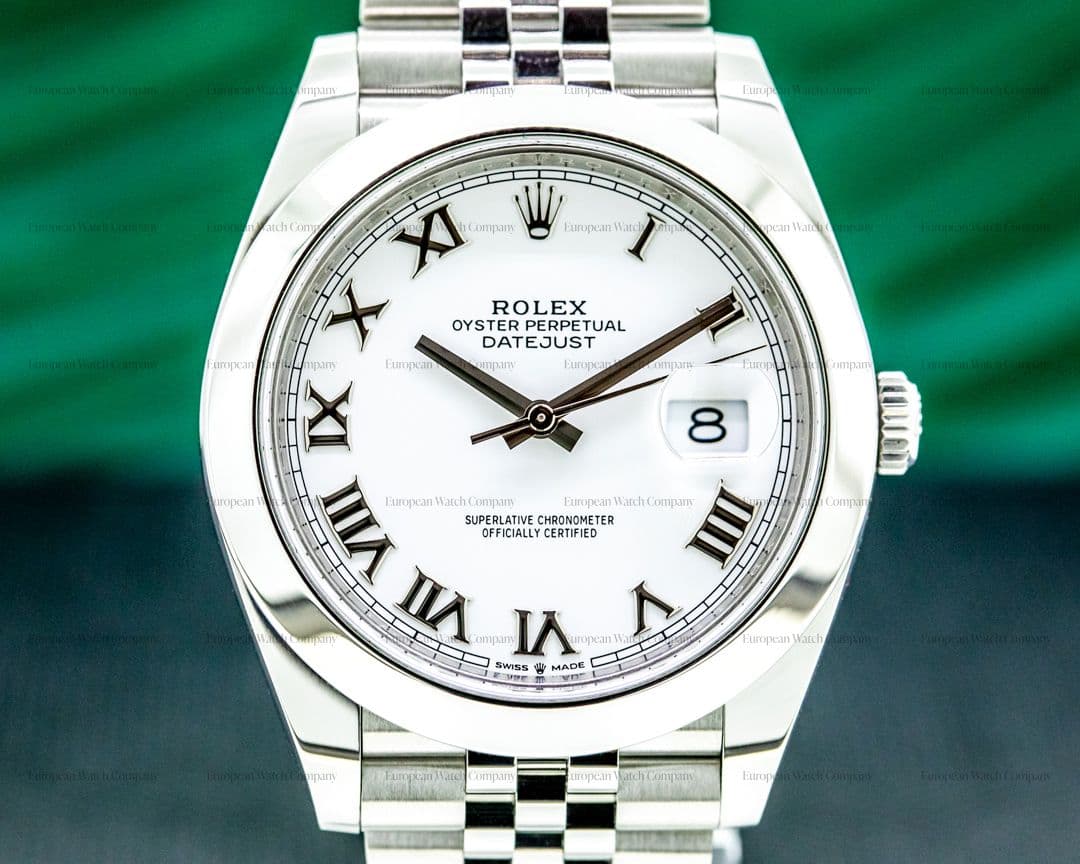 Rolex Datejust 41 126300 White Roman Dial SS