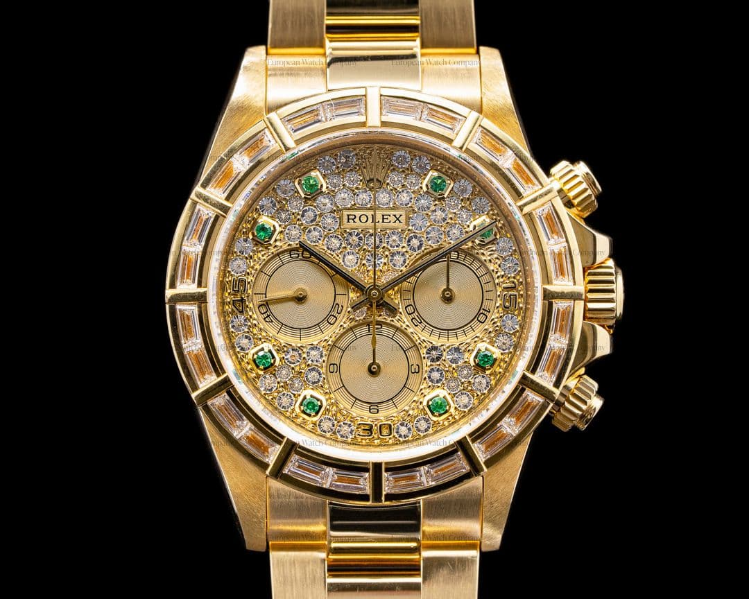 Rolex Daytona 16568 Zenith Movement Emerald / Diamond Baguette RARE!