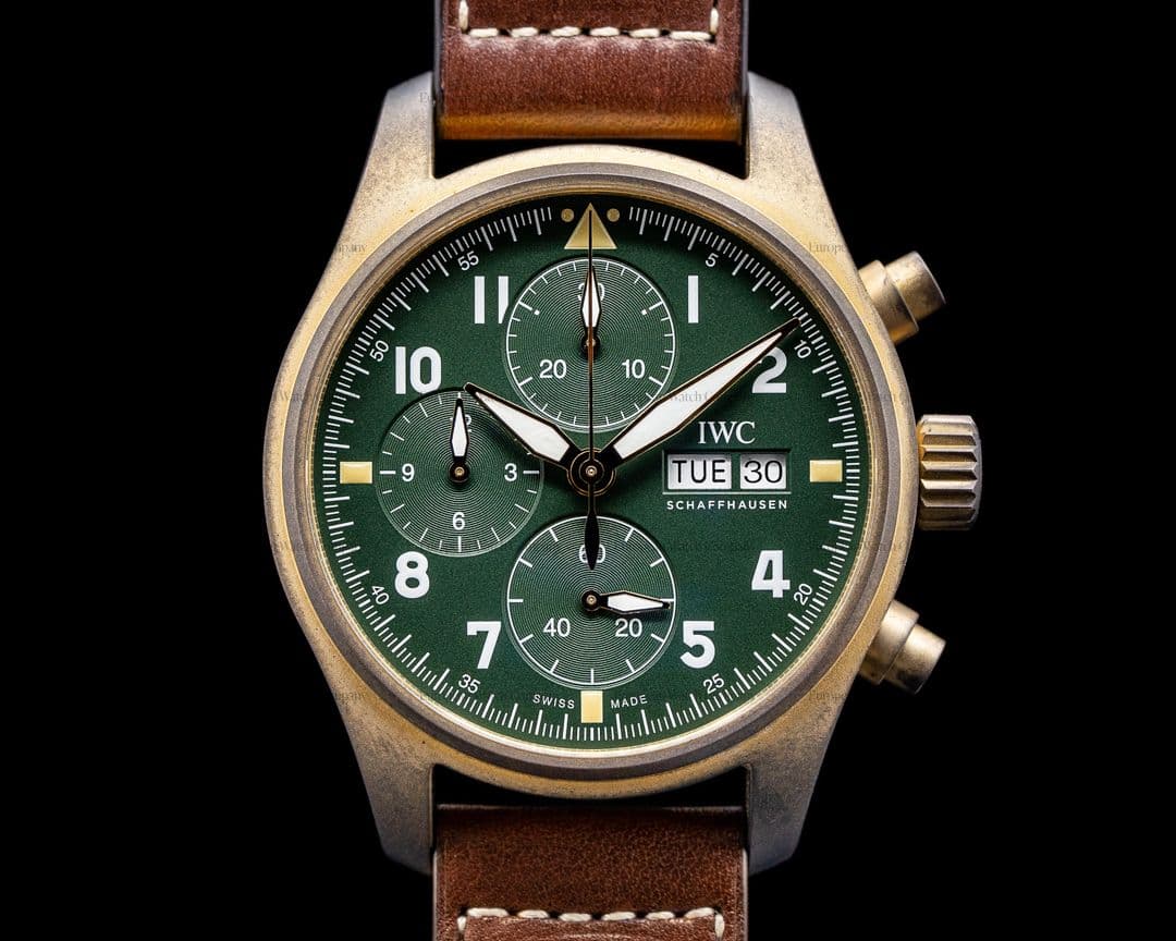 IWC Pilot's Watch Chronograph Spitfire Automatic Bronze Green Dial