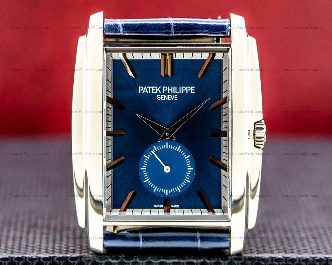 Patek Philippe Gondolo 18K 5124G-011 White Gold Blue Dial Manual Wind