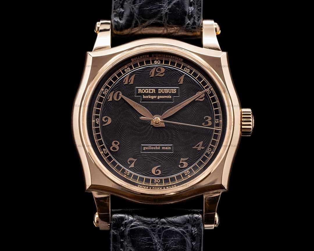 Roger Dubuis Sympathie S37 Black Guilloche 18K Rose Gold