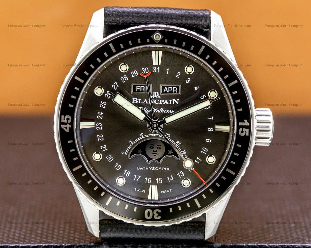 Blancpain Fifty Fathoms Bathyscaphe Quantieme Complete Calendar Phases de Lune