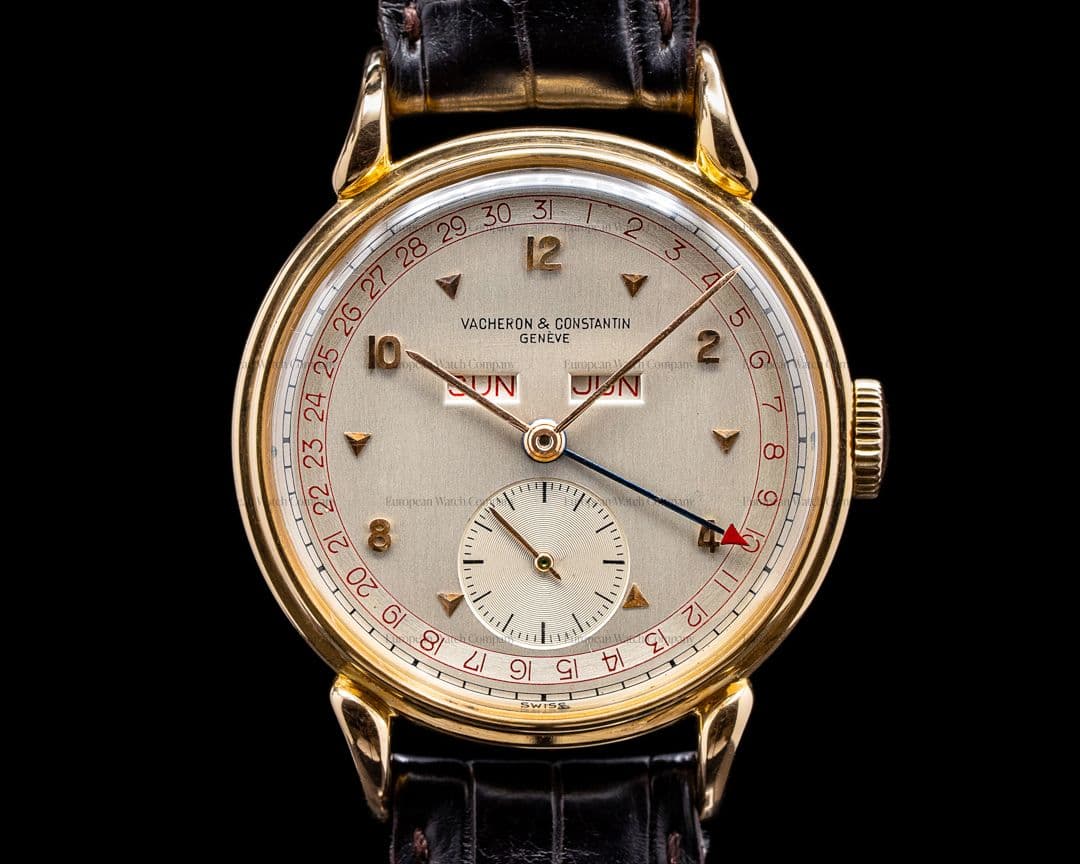 Vacheron Constantin Vintage Triple Date "Cornes De Vache" 18K Rose Gold c. 1940's