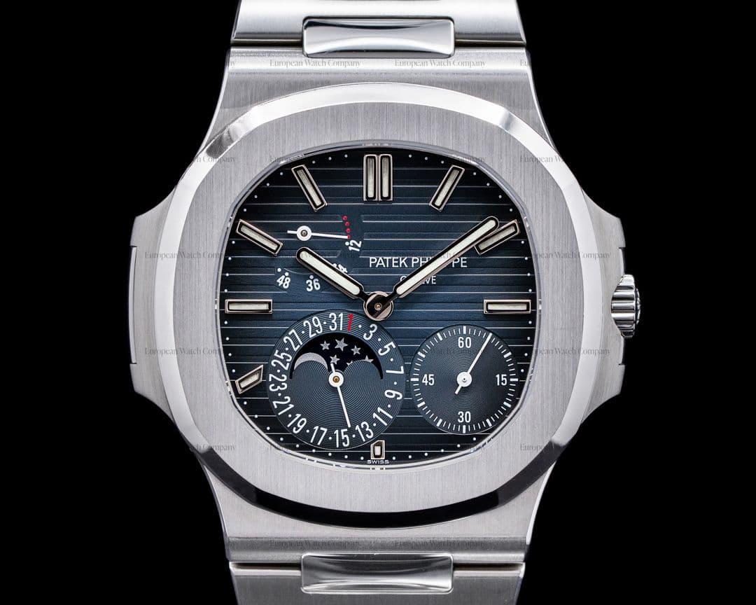 Patek Philippe Jumbo Nautilus 5712 Moonphase Power Reserve SS FULL SET