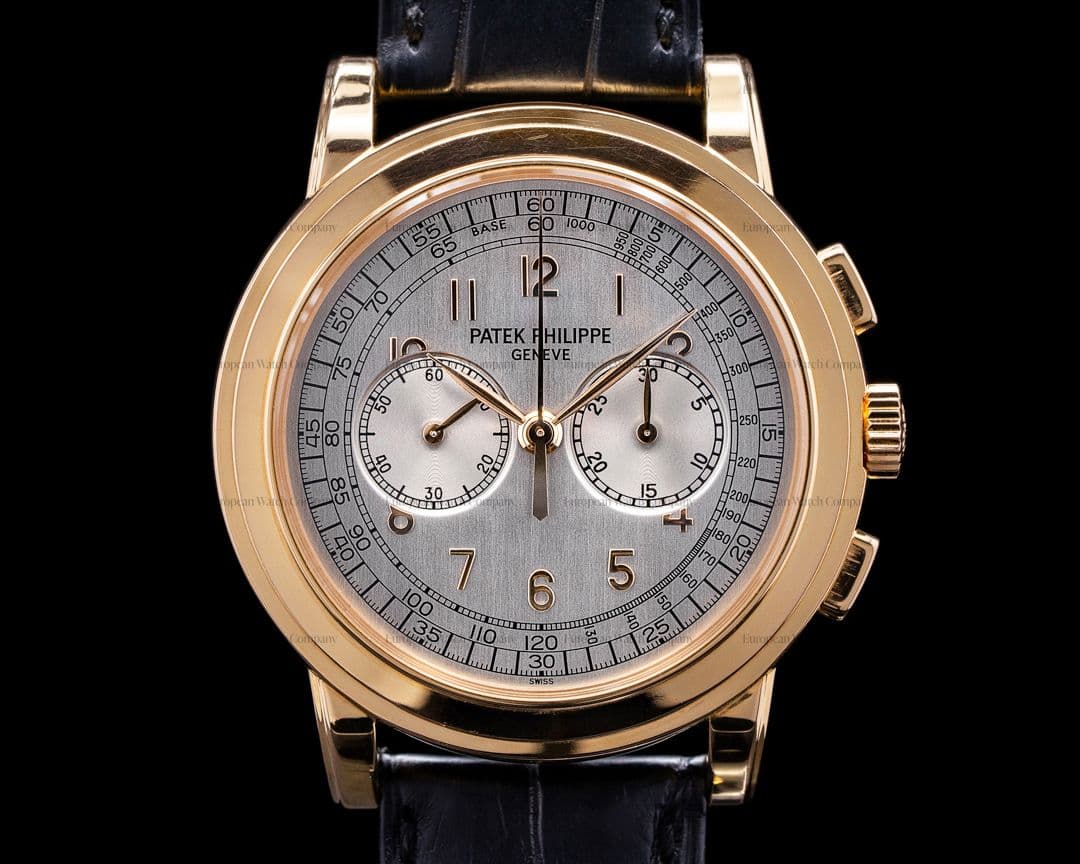 Patek Philippe 5070 Rose Gold Lemania Chronograph / Silver Dial SHARP + SERVICED