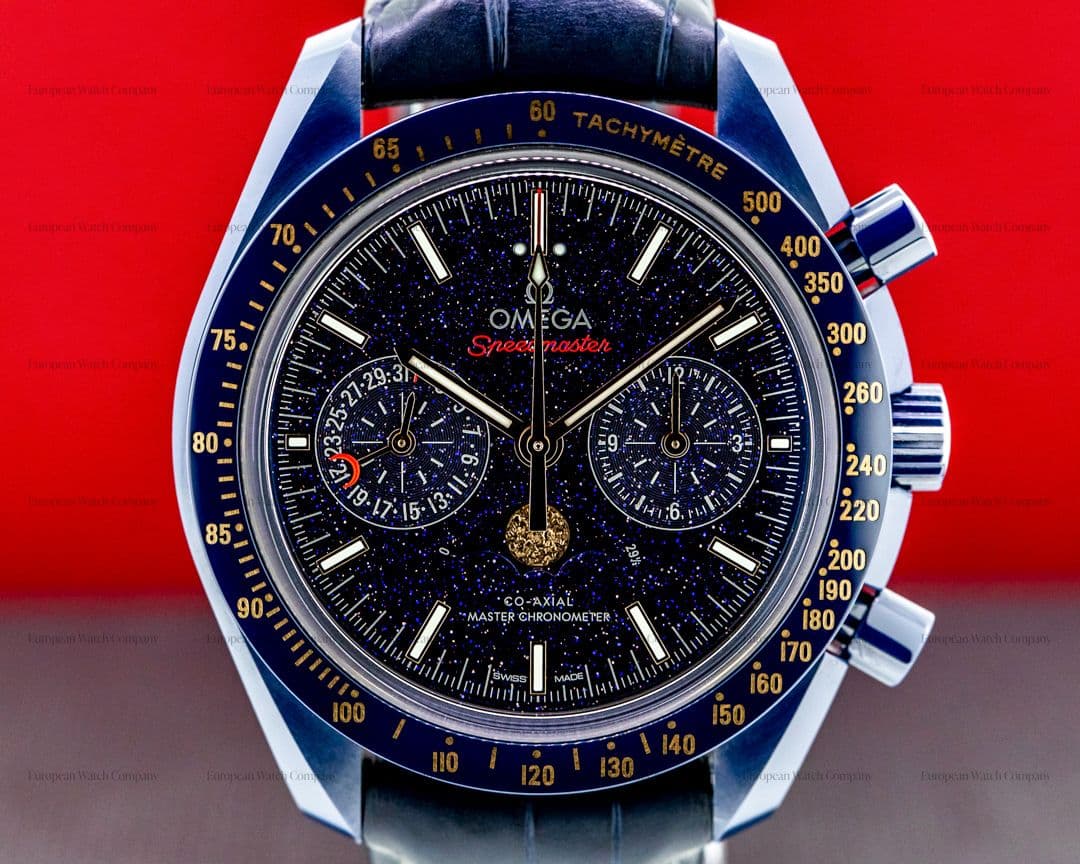 Omega Speedmaster Co-Axial Master chronometer Moonphase Chronograph "Blue Side