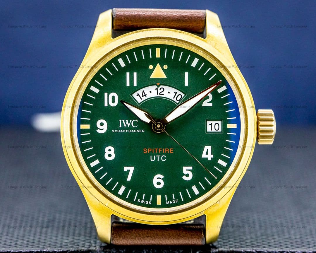 IWC Pilot's Watch UTC Spitfire "MJ271" Bronze Green Dial LIMITED UNWORN