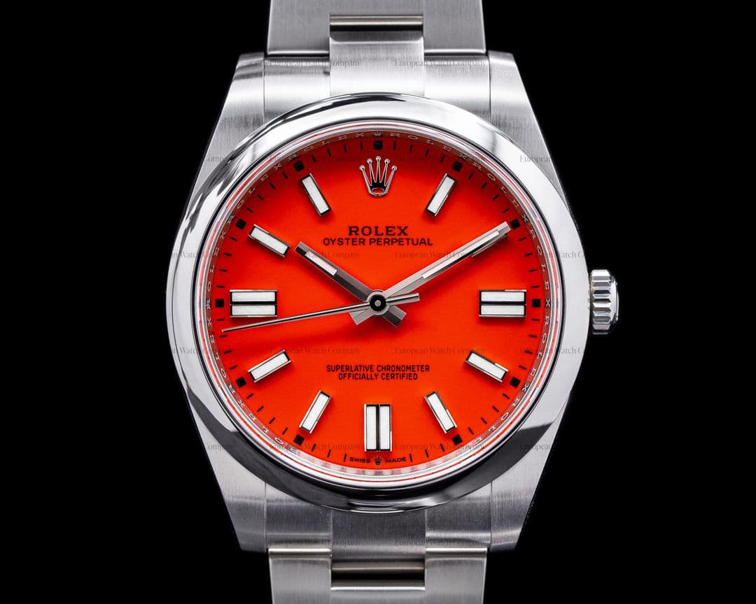 Rolex Oyster Perpetual 124300 41mm SS / Coral Red Dial 2021
