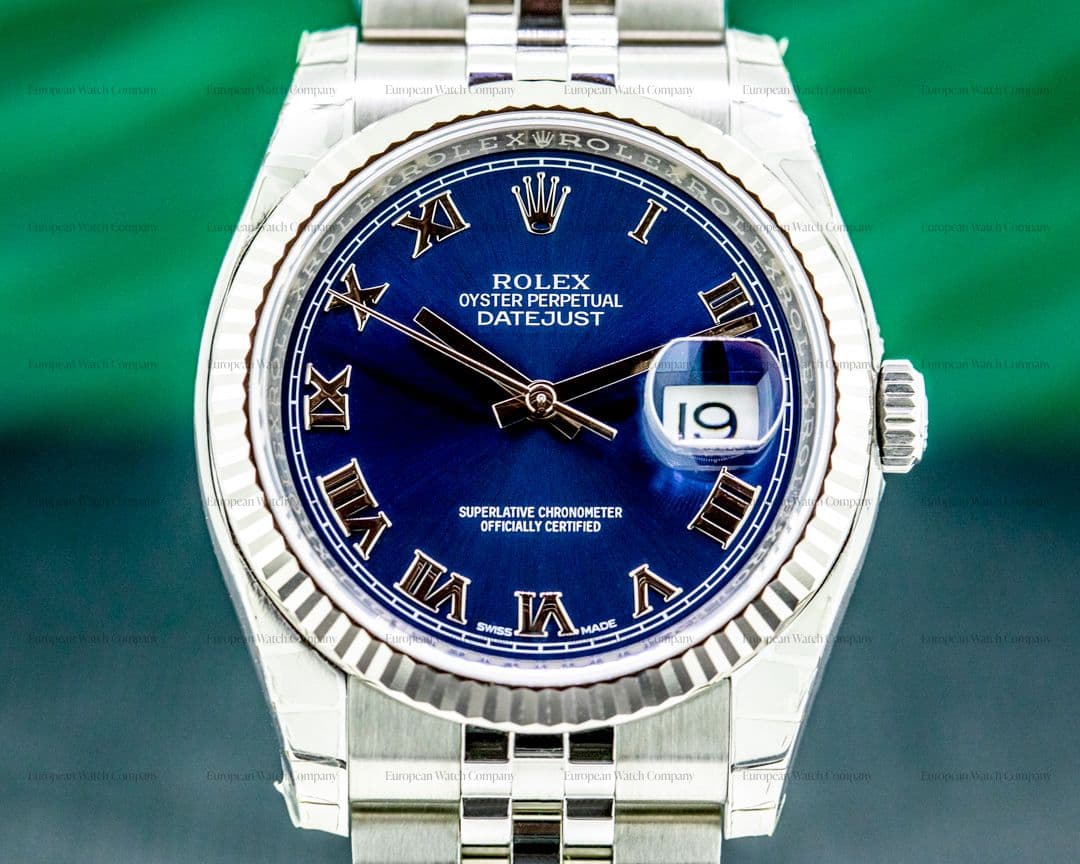 Rolex Datejust SS Jubilee Blue Roman Dial