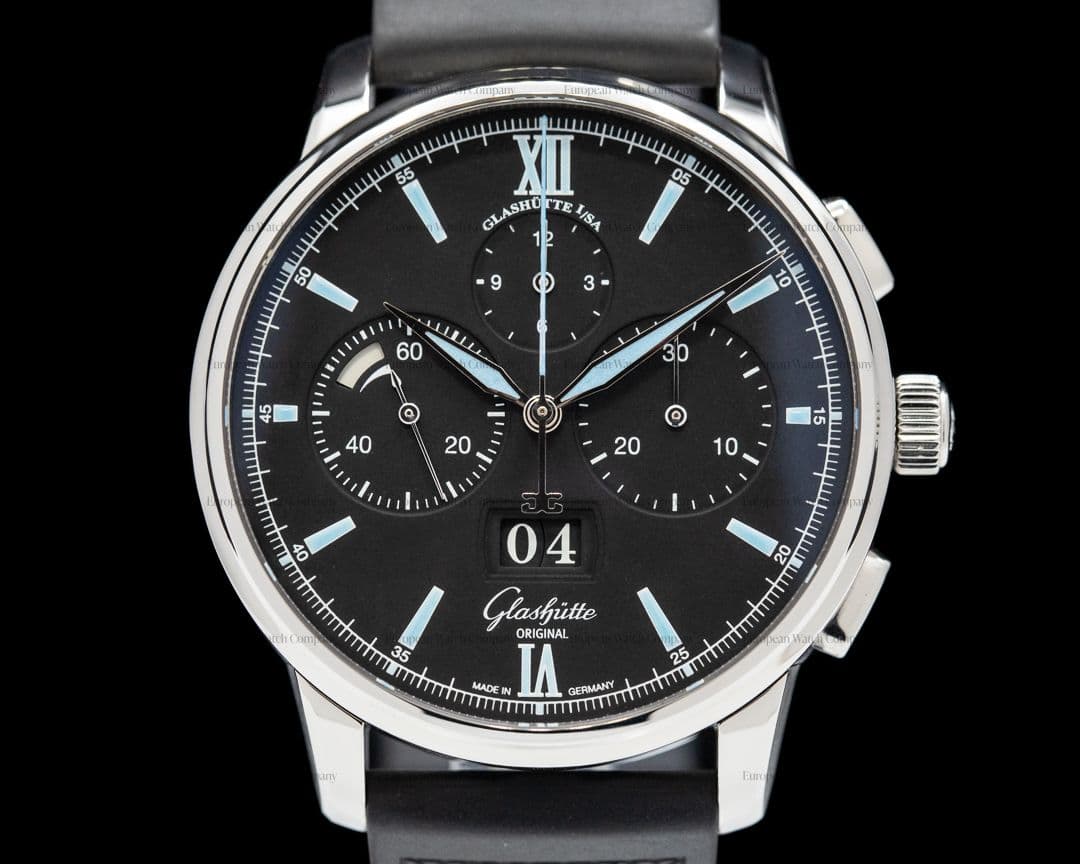 Glashutte Original Senator Chronograph Panorama Date / Black Dial