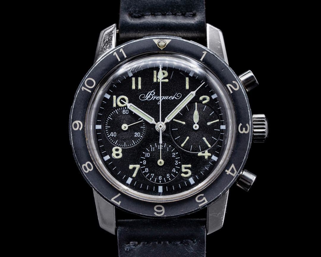 Breguet Vintage Type 20 Civilian c. 1971 Three Register Chronograph NICE
