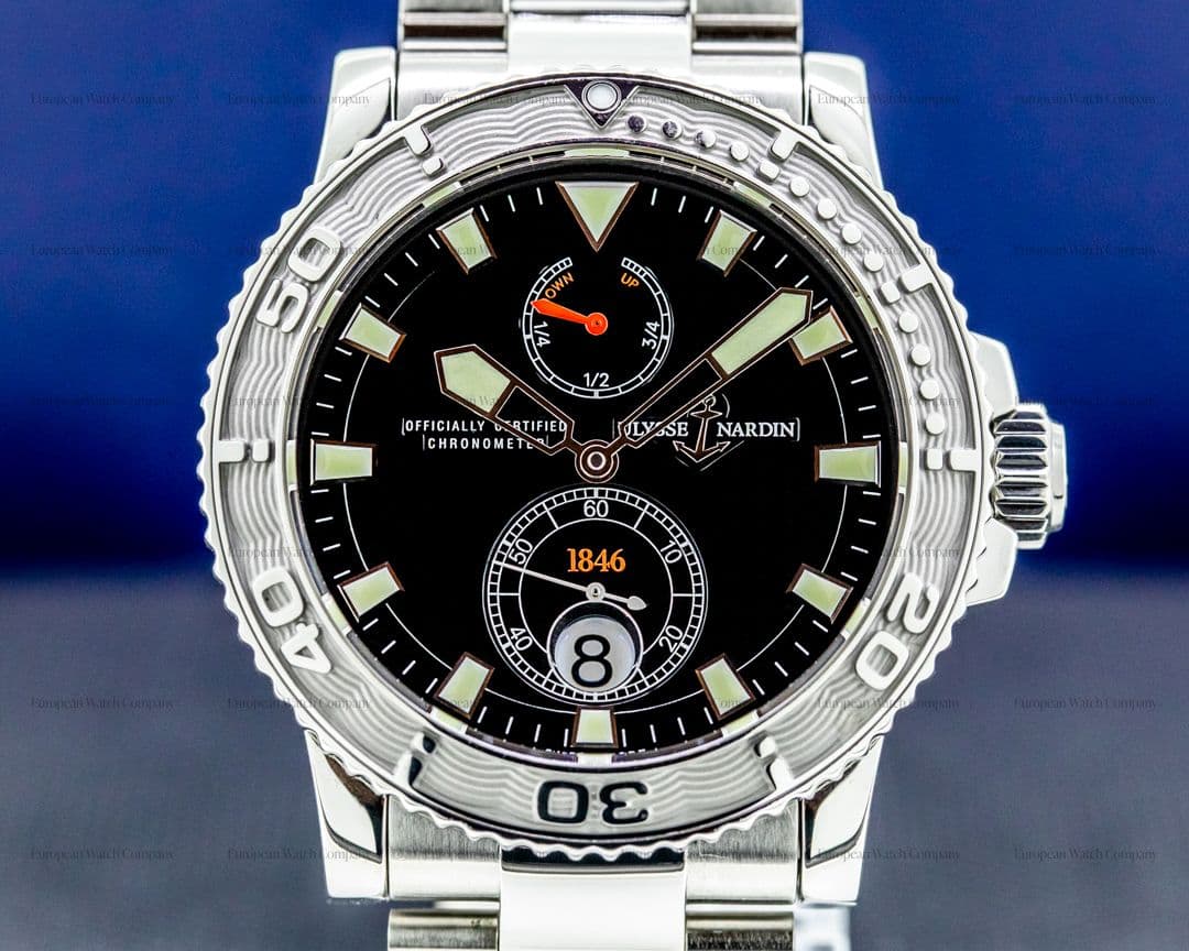 Ulysse Nardin 263-33-7 Maxi Marine 1846 Diver Black Dial SS
