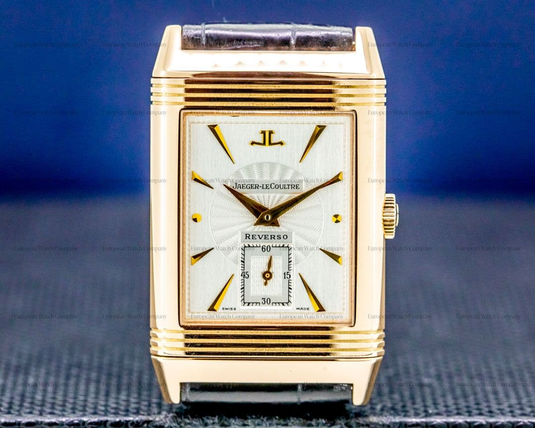 Jaeger LeCoultre Reverso Art Deco 18K Rose Gold / Tang Buckle