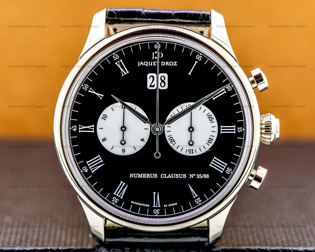 Jaquet Droz Chrono Grande Date
White Gold
Black Dial