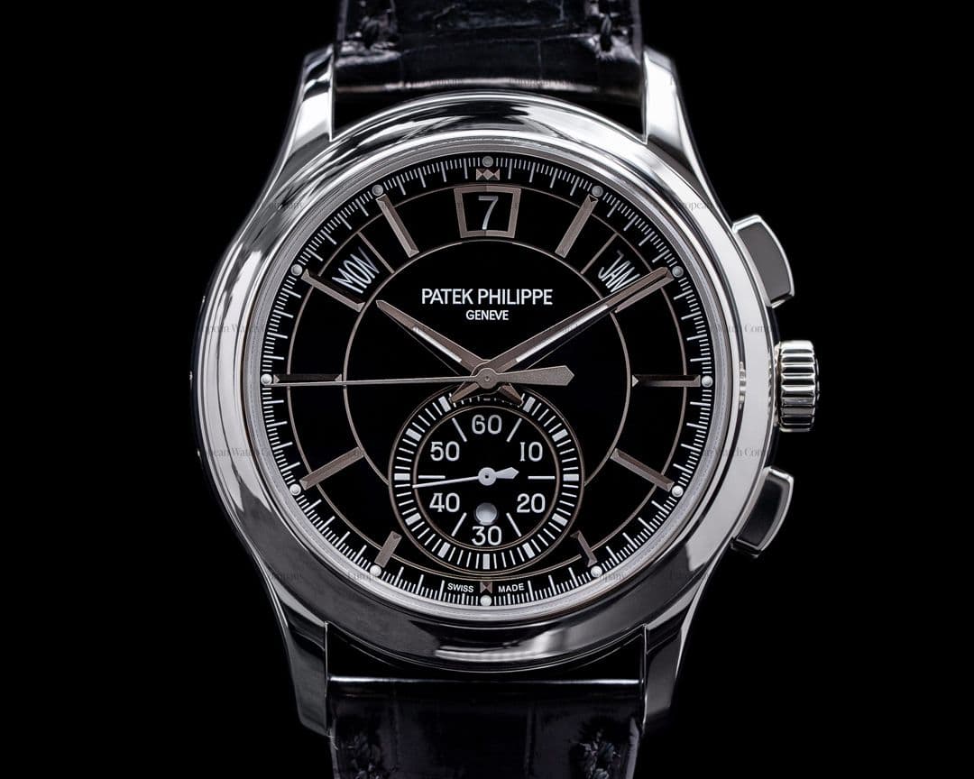 Patek Philippe Chronograph Annual 5905P Calendar Platinum / Black Dial