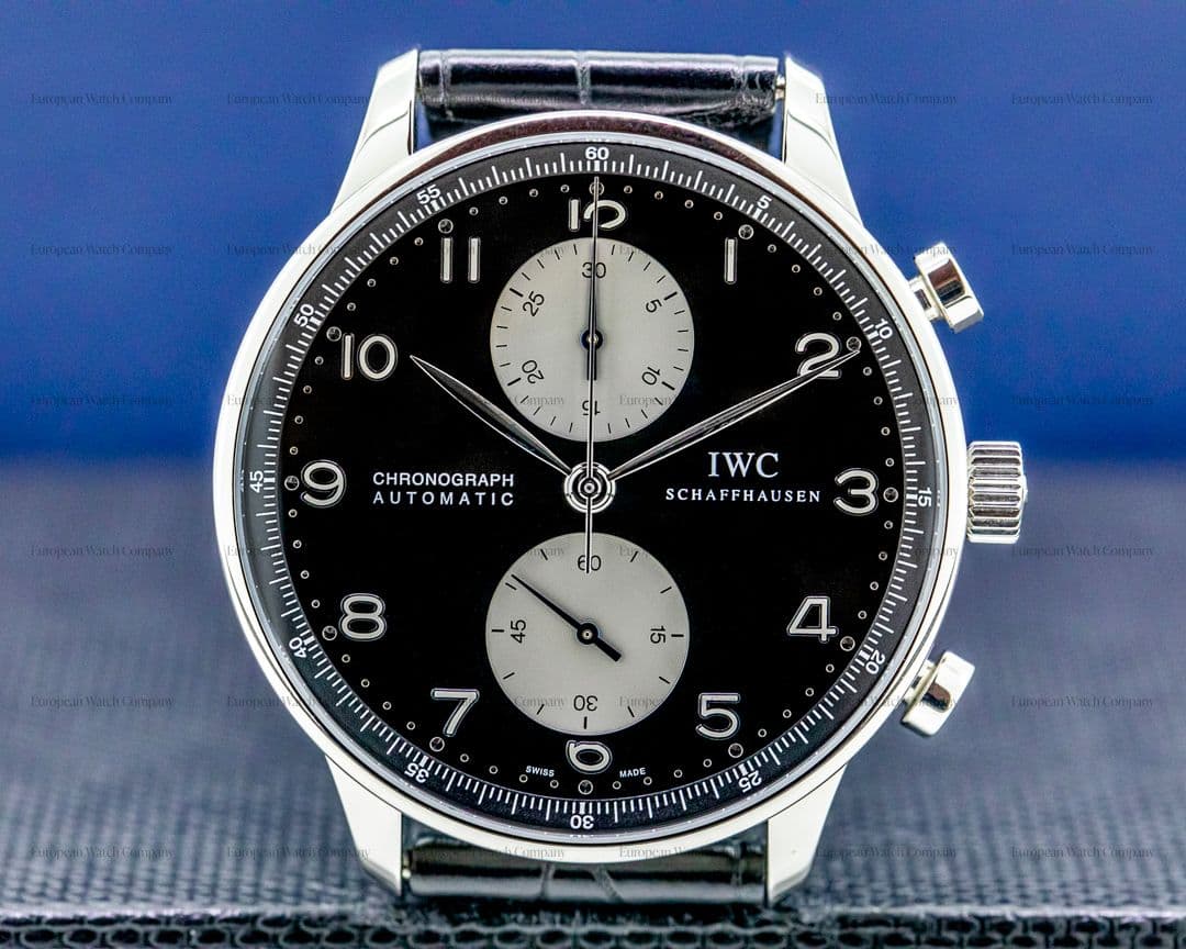 IWC Portugieser Chronograph Black Panda Dial / SS