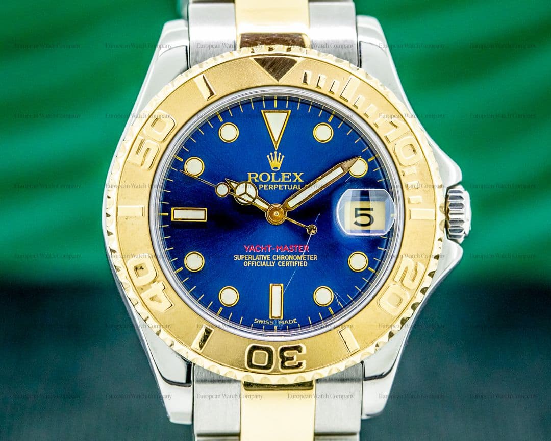 Rolex Yacht Master Mid Size Blue Dial 18K / SS