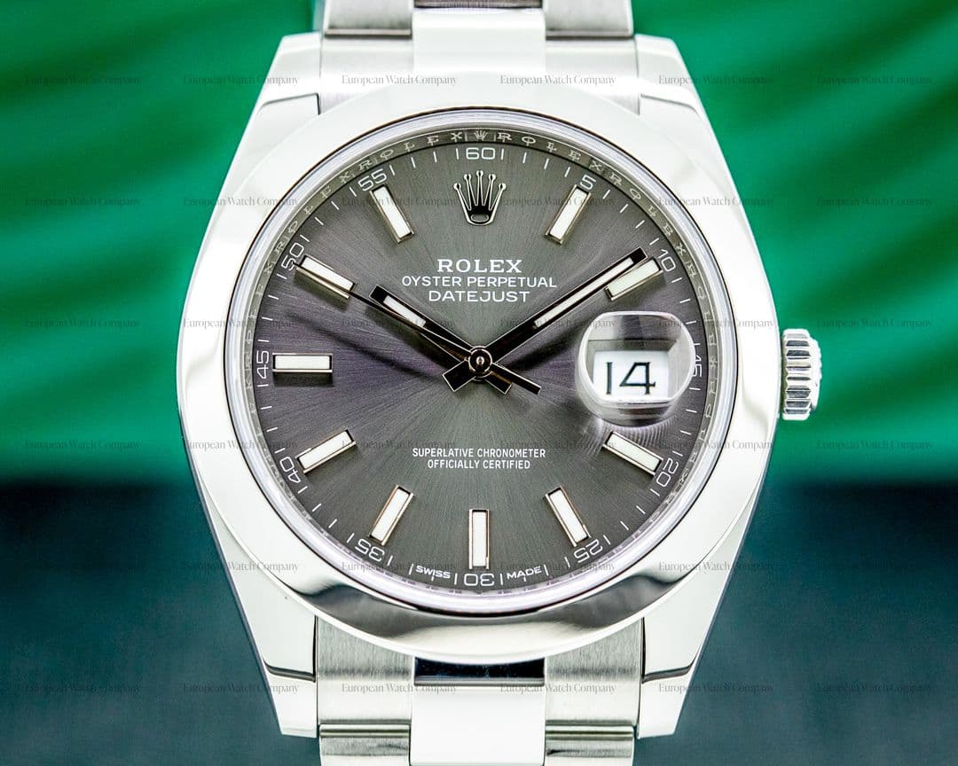 Rolex Datejust 41 126300 Rhodium Stick Dial SS 2018
