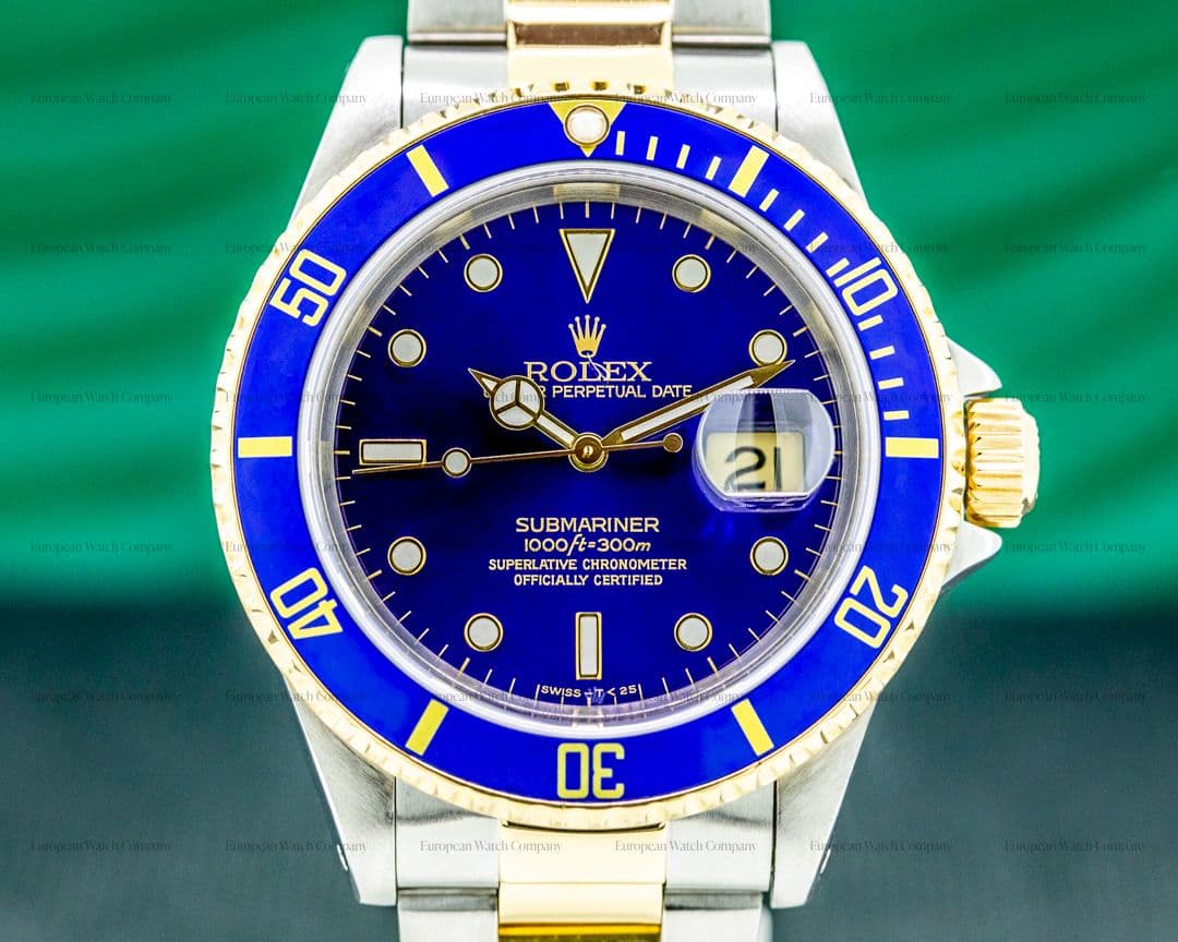 Rolex Submariner 16613 Blue Dial SS / 18K NICE