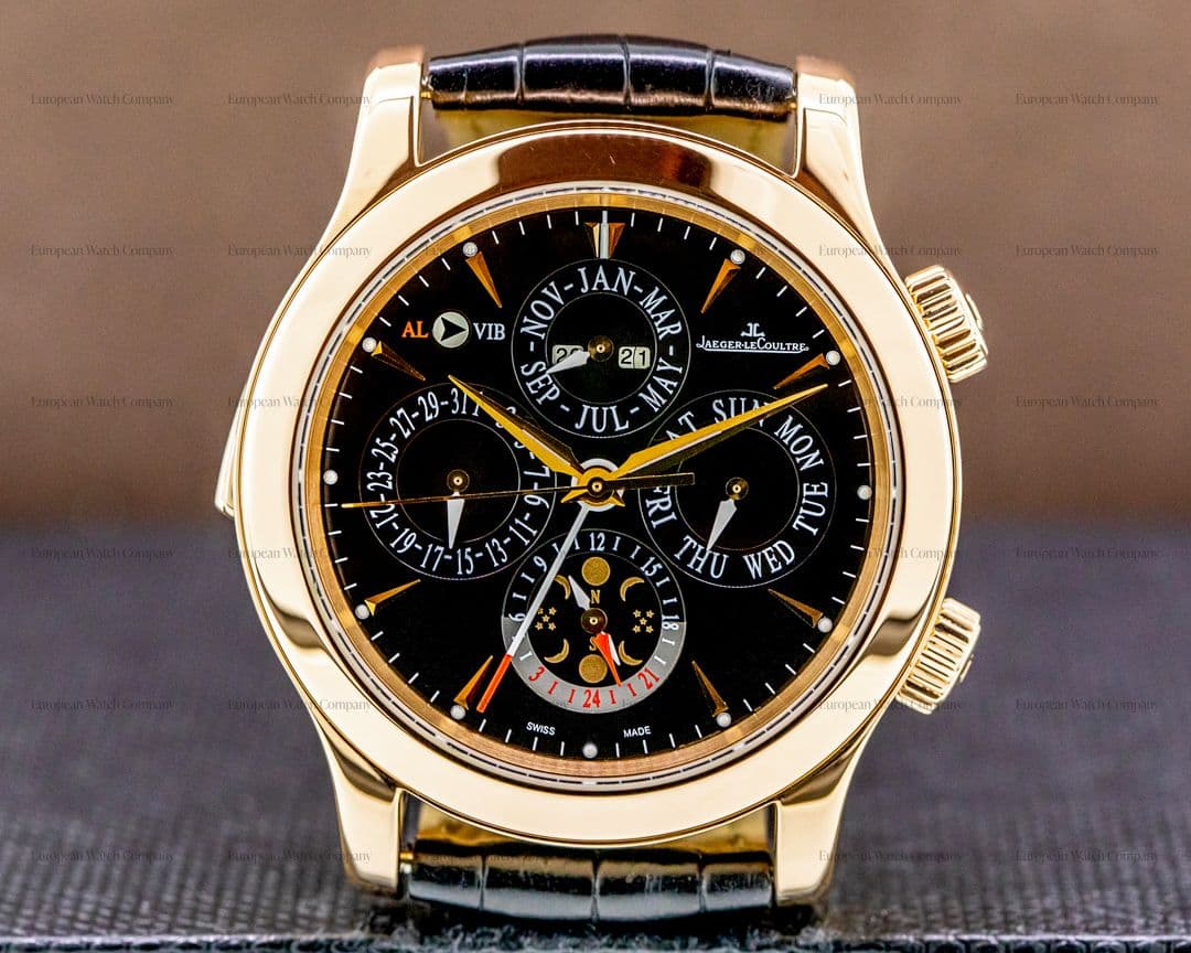 Jaeger LeCoultre Master Grand Reveil Perpetual 18K Rose Gold Black Dial