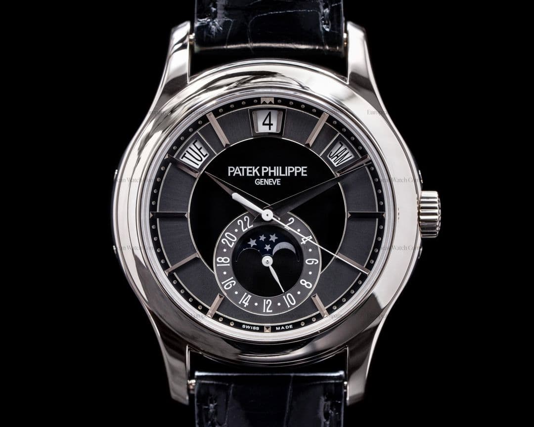 Patek Philippe Annual Calendar 5205G Grey Dial 18K White Gold Black Dial