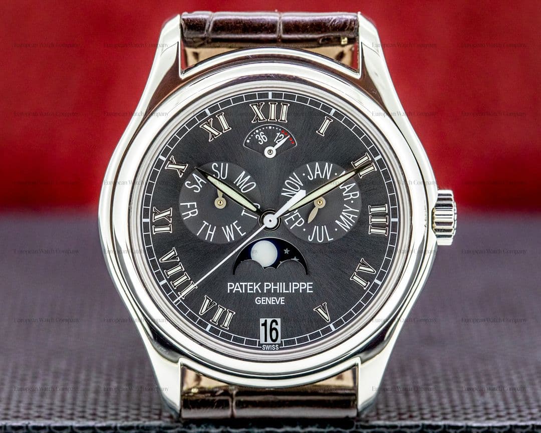 Patek Philippe Annual Calendar Power Reserve Grey Dial Platinum