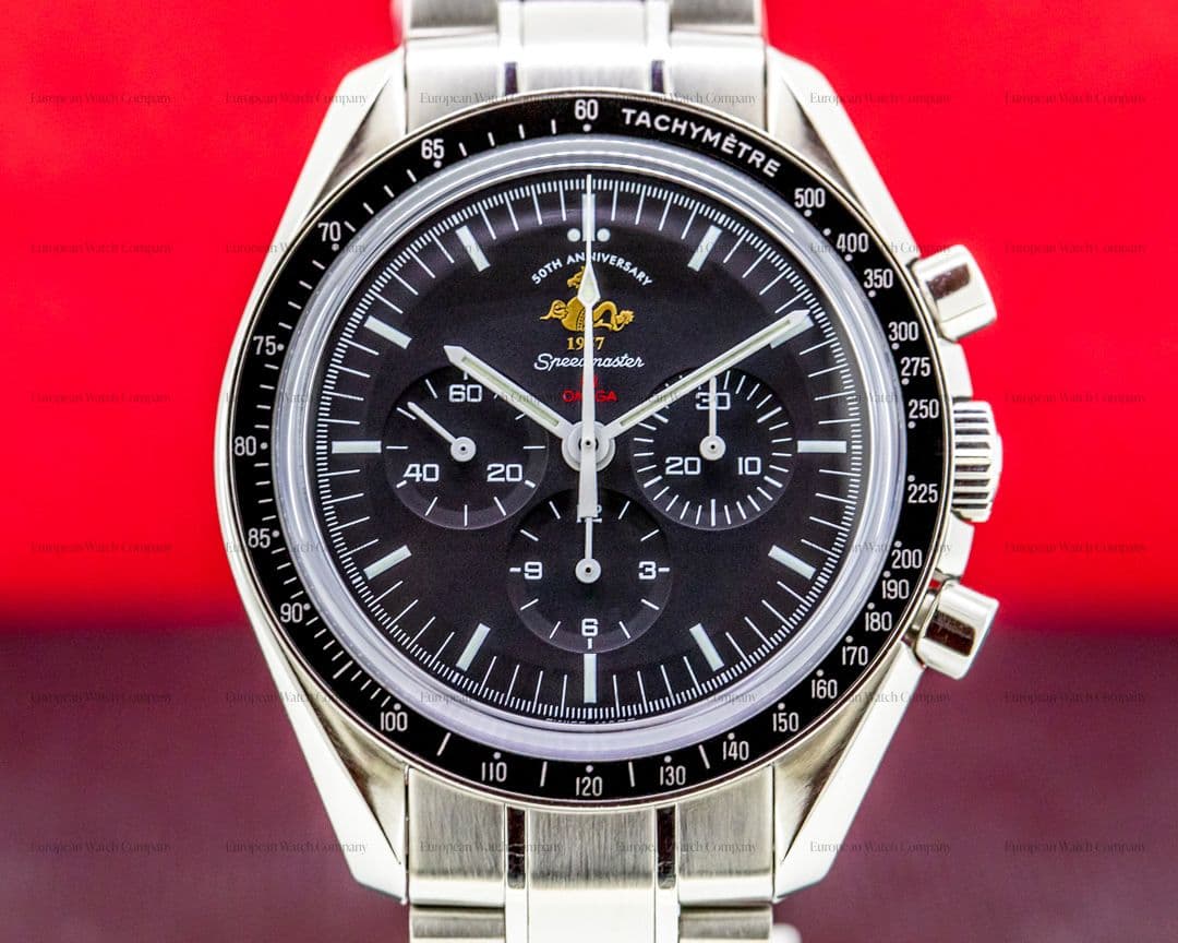 Omega Speedmaster Chronograph Black Dial '50th Anniversary' LIMITED