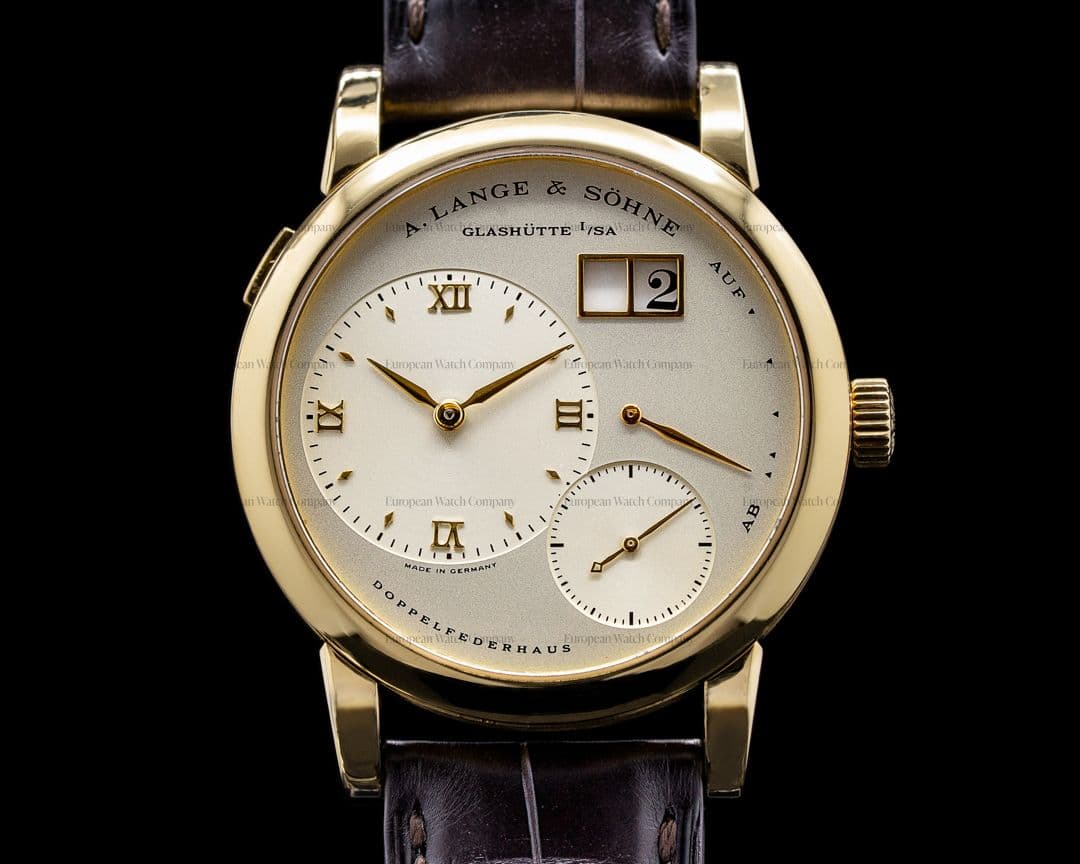 A. Lange and Sohne Lange 1 101.021 Yellow Gold Champagne Dial
