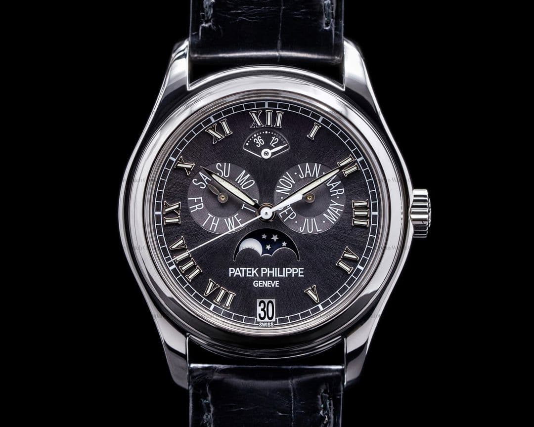 Patek Philippe Annual Calendar Power Reserve Grey Dial Platinum