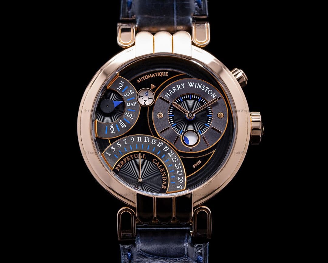 Harry Winston Premier Excenter Bi-Retro Perpetual Calendar 18K Rose Gold