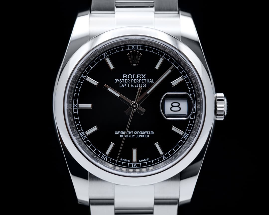 Rolex Datejust 116200 Black Stick Dial SS Oyster 2019