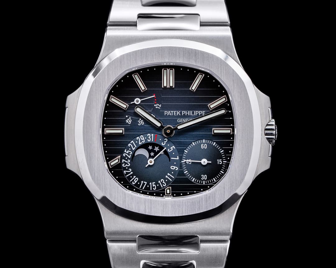 Patek Philippe Jumbo Nautilus 5712 Moonphase Power Reserve SS FULL SET UNWORN 2019