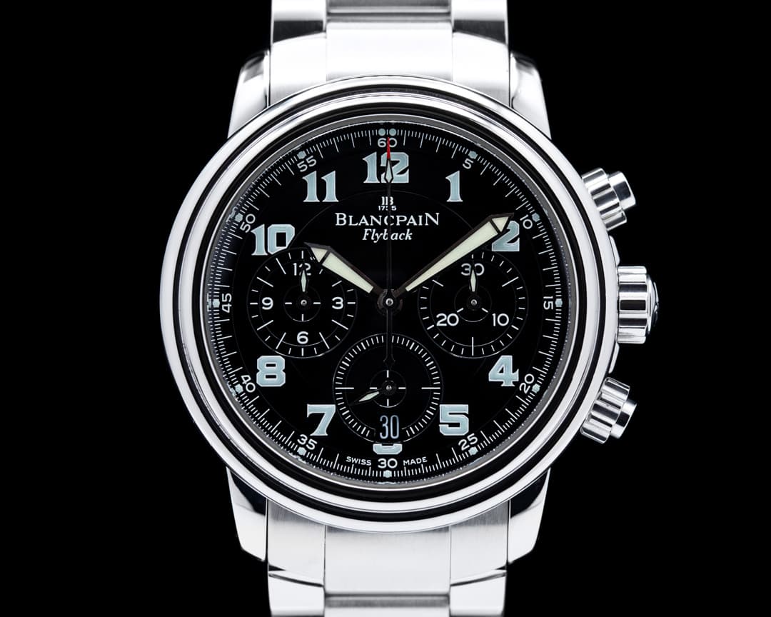 Blancpain Leman Flyback Chronograph Black Dial SS