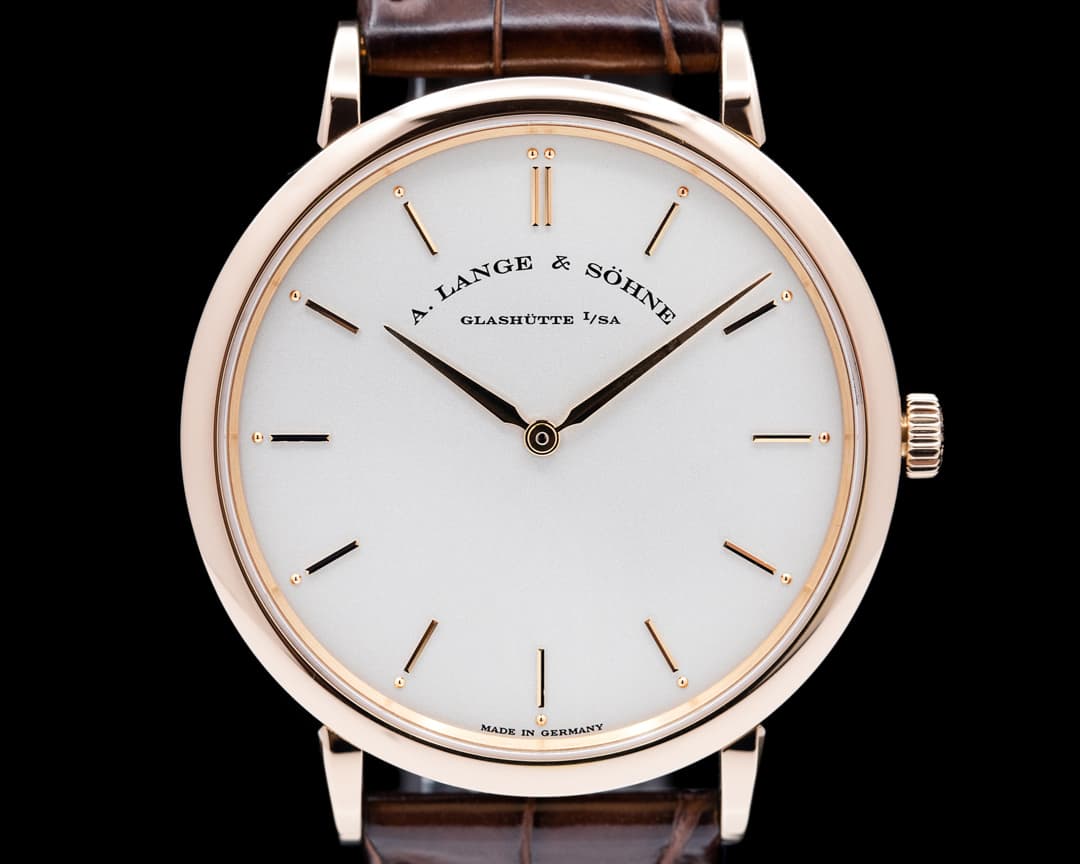 A. Lange and Sohne Saxonia Thin Manual Wind 18K Rose Gold 40mm