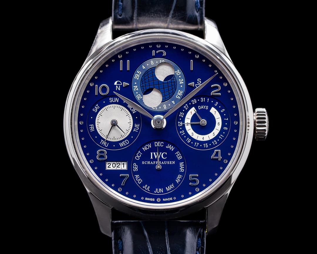 IWC Portuguese Perpetual Calendar Double Moon 18K White Gold