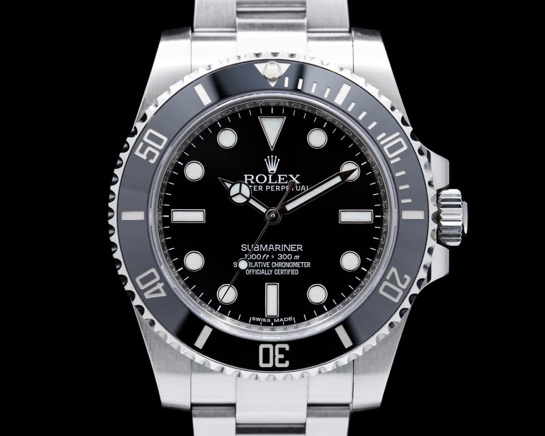 Rolex Submariner 114060 No Date Ceramic Bezel SS