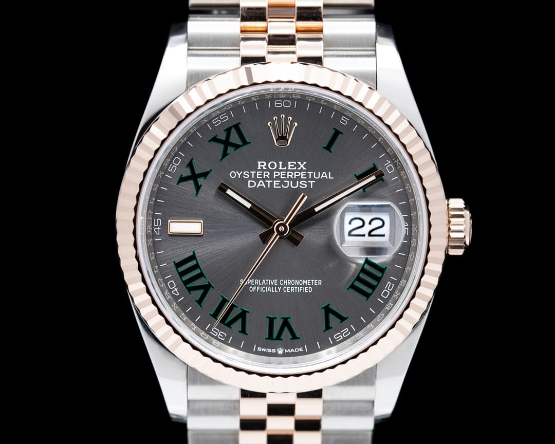 Rolex Datejust SS / Everose Gold Wimbledon Dial