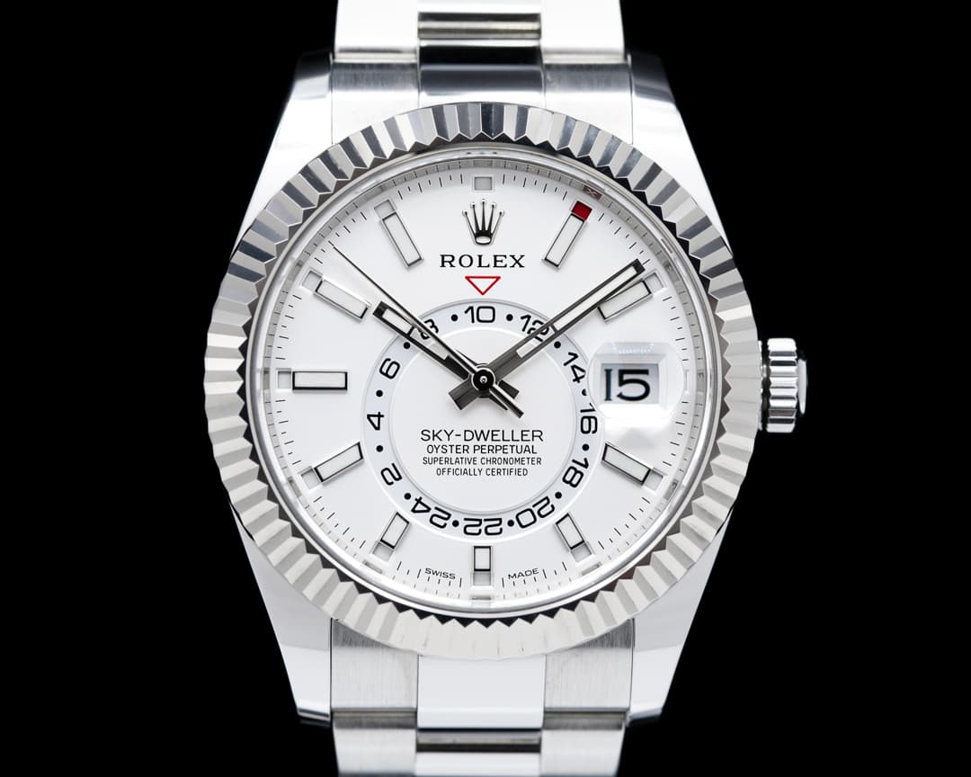 Rolex Sky Dweller 326934 Steel White Dial SS