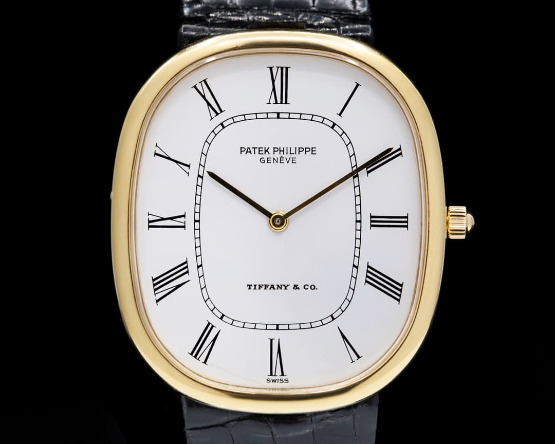 Patek Philippe Golden Ellipse 18K Yellow Gold White Dial Automatic Tiffany Dial