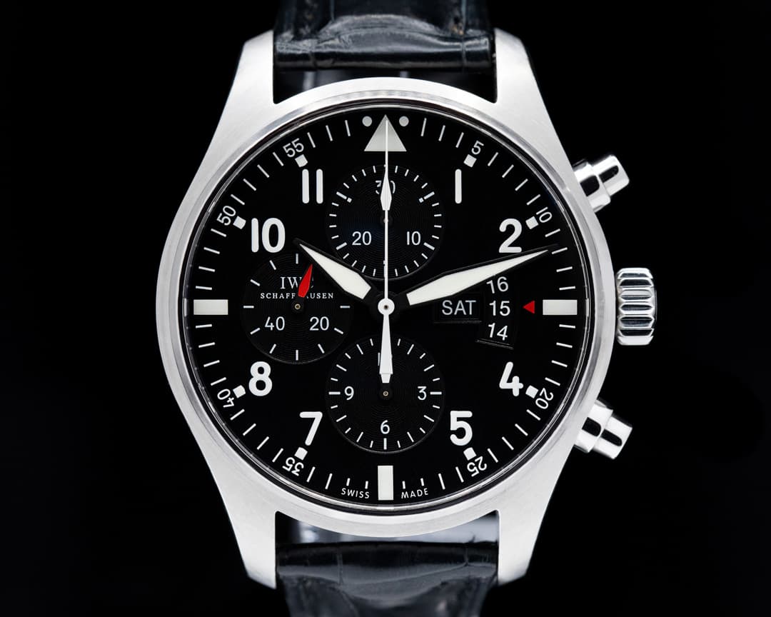 IWC Pilot Chronograph SS Black Dial 43MM