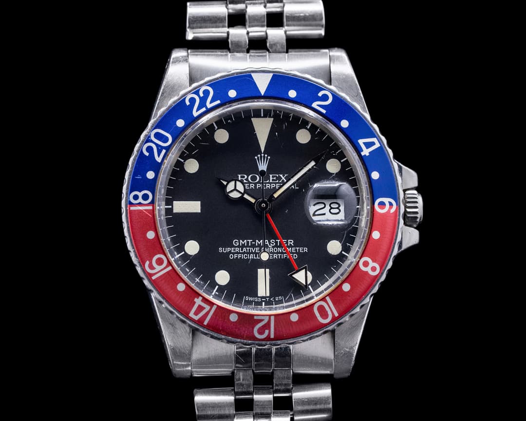 Rolex GMT Master Transitional "Pepsi Bezel" Matte Dial Circa 1983