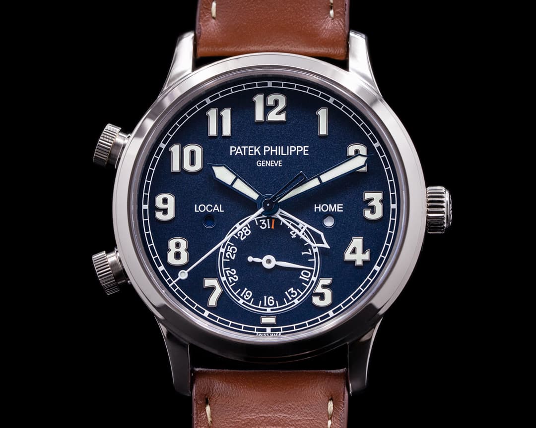 Patek Philippe Calatrava Pilot Travel Time 18k White Gold