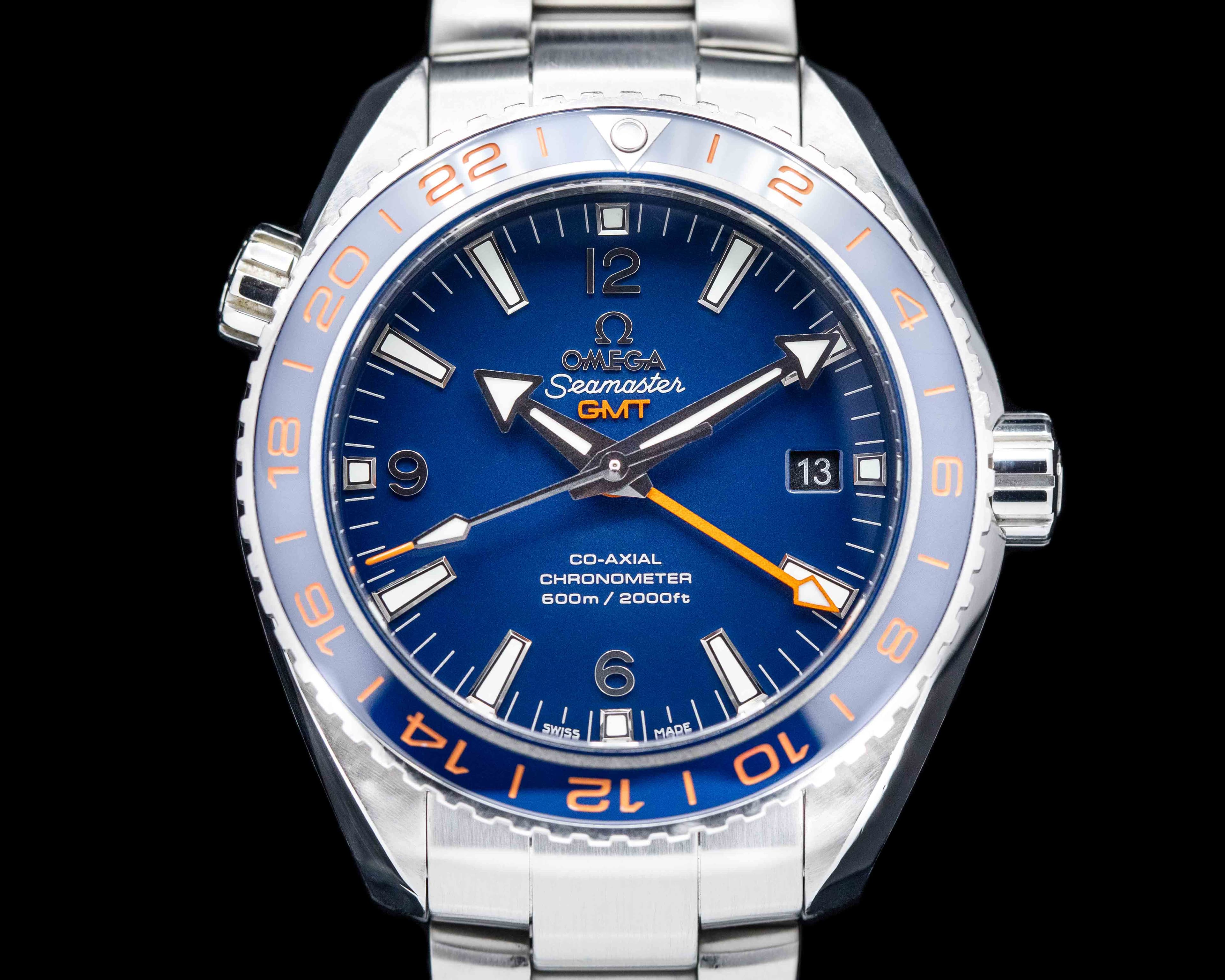 Omega Seamaster Planet Ocean Good Planet GMT 600M Co-Axial Blue Dial