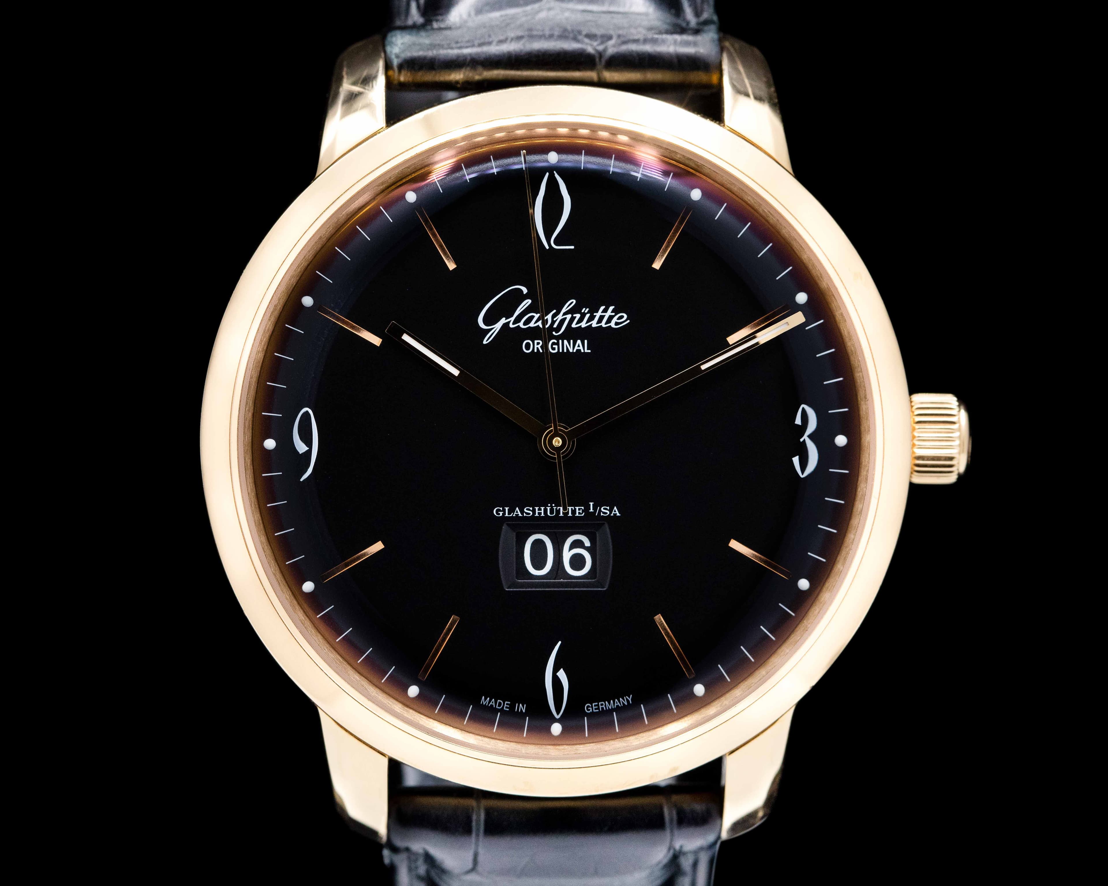 Glashütte Original Senator Sixties Panorama Date SS Black Rose Gold