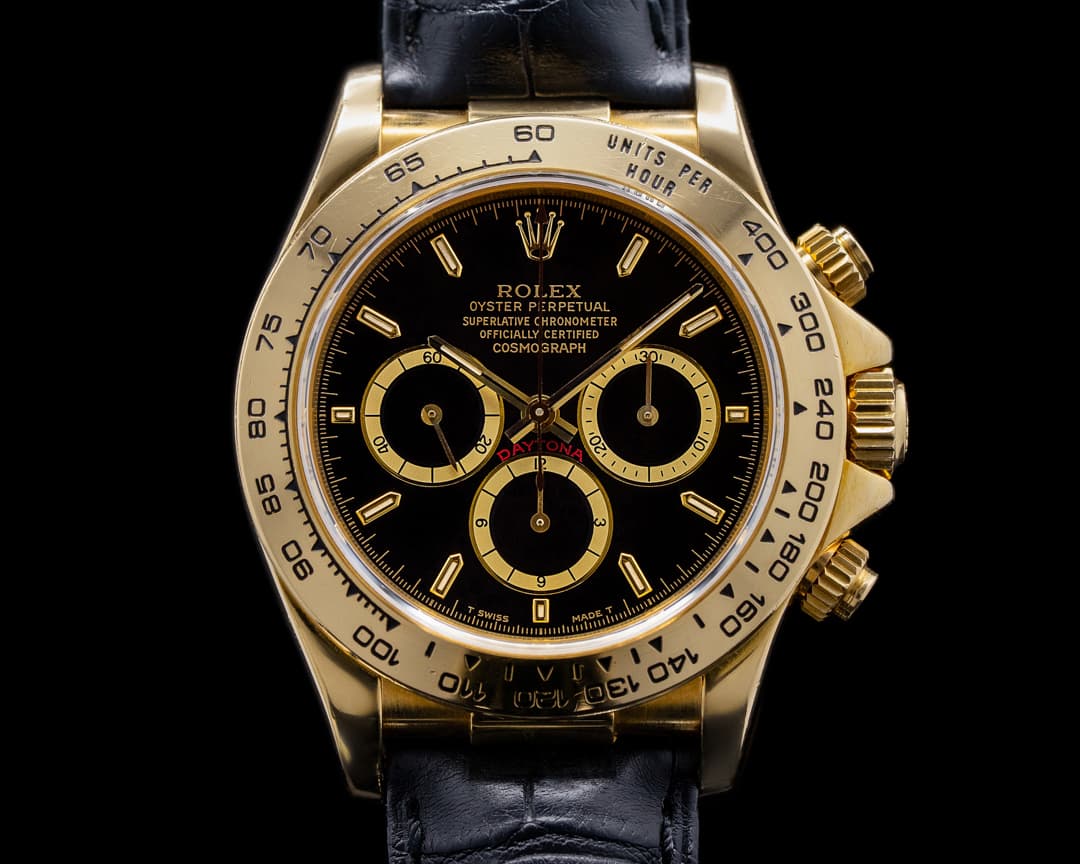 Rolex Zenith Daytona 16518 18k Yellow Gold / Alligator