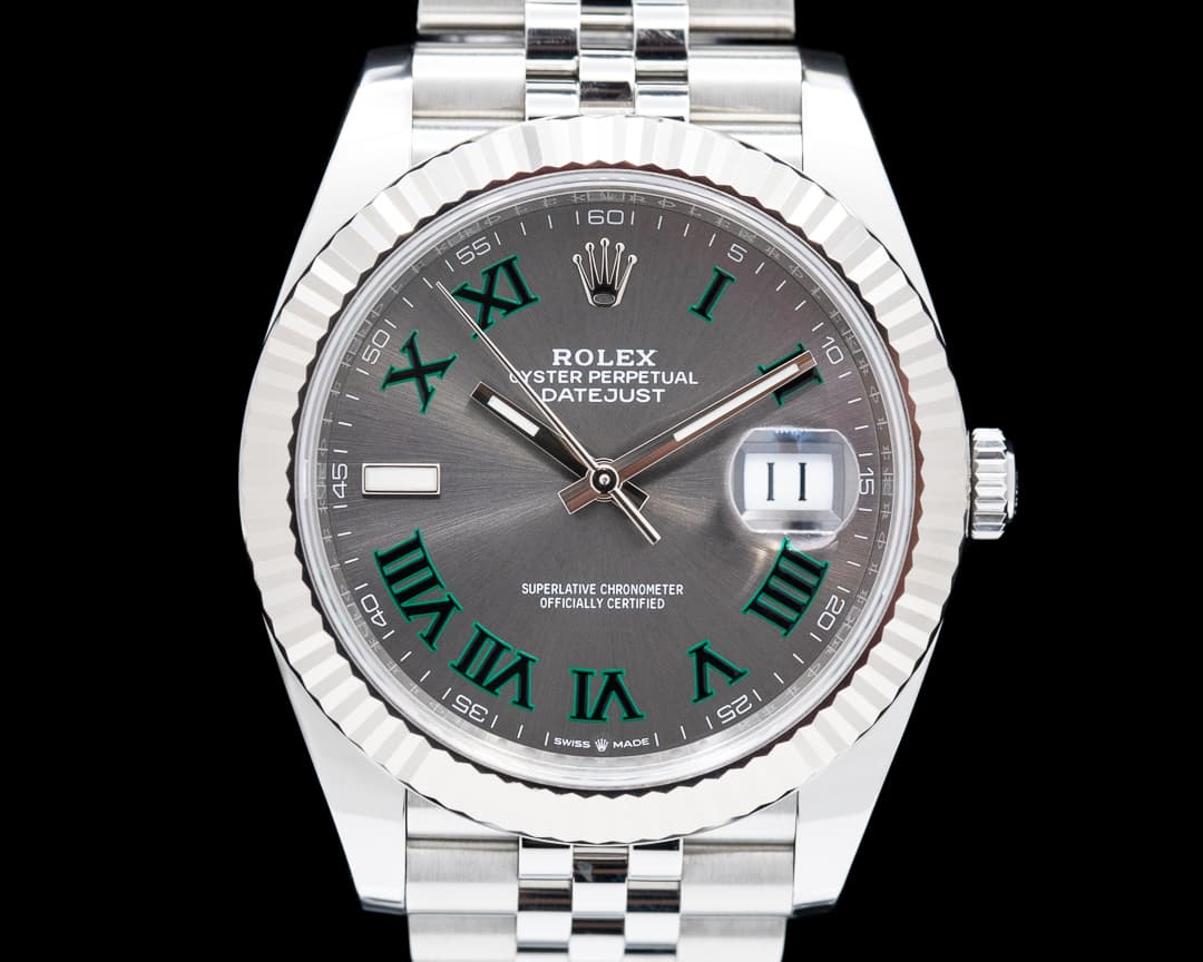Rolex Datejust 41 Rhodium Wimbledon Dial Oyster 2020