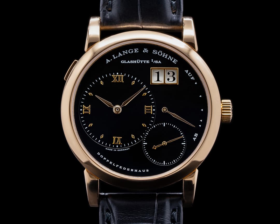 A. Lange and Sohne Lange 1 101.031 18K Rose Gold Black Dial