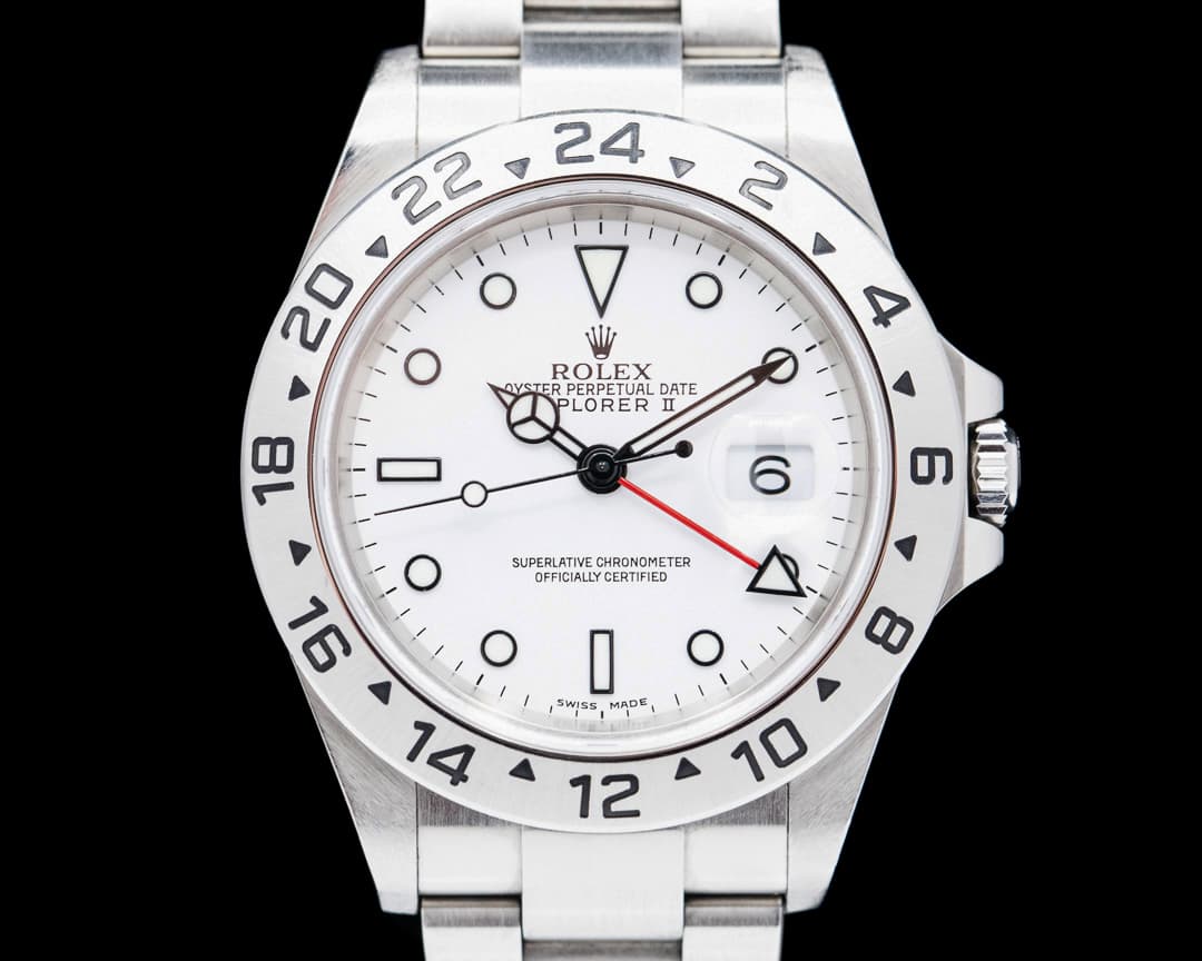 Rolex Explorer II 16570 White Dial SS