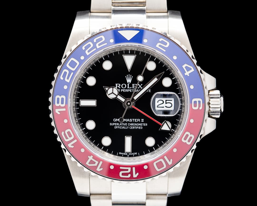 Rolex GMT Master II 116719 Ceramic "Pepsi" 18k Black Dial