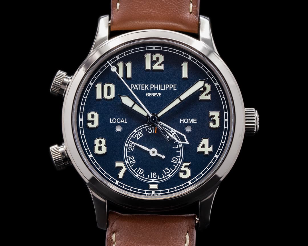 Patek Philippe Calatrava 5524G Pilot Travel Time 18k White Gold